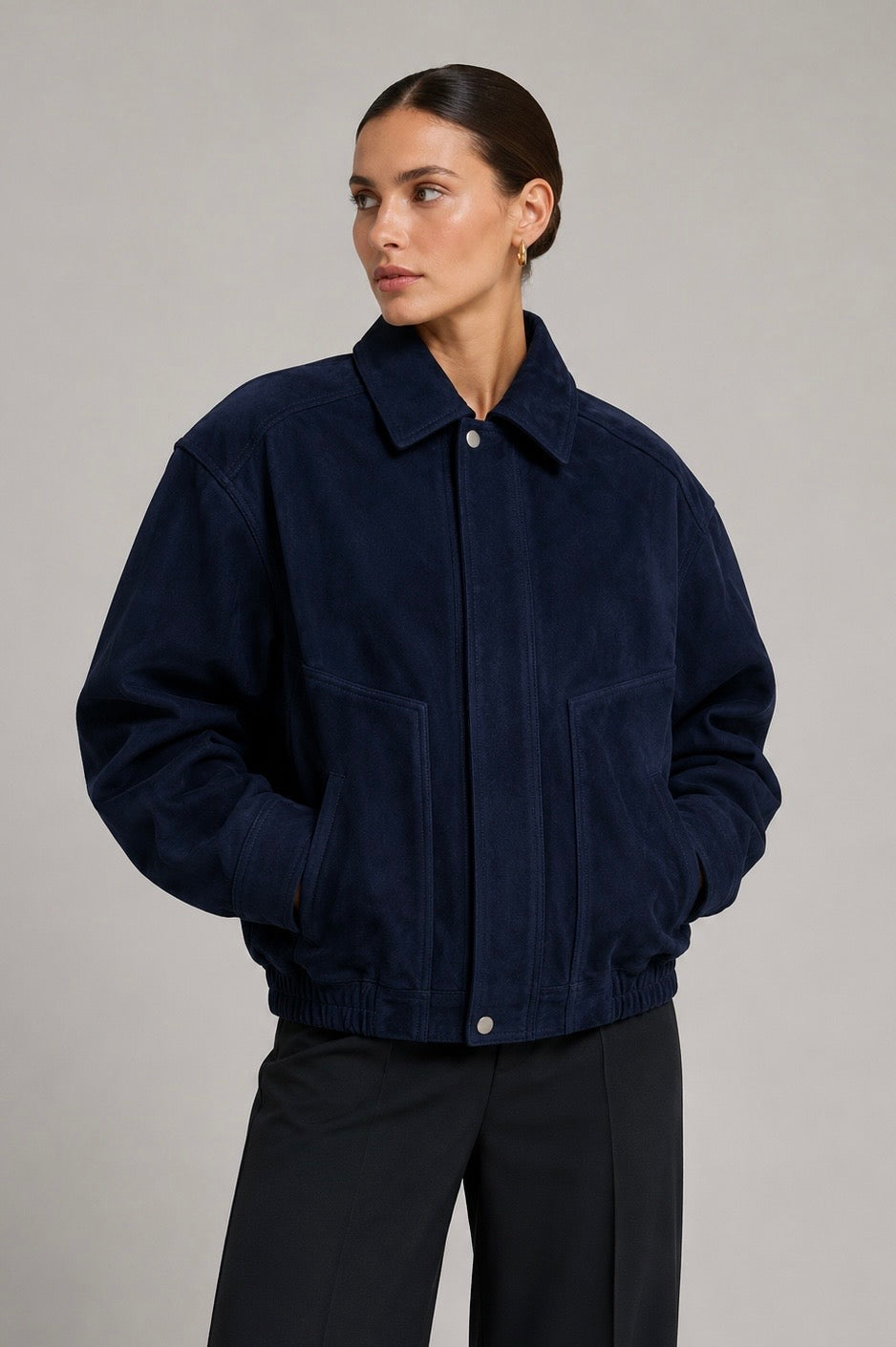 Suede Bomber Ivy