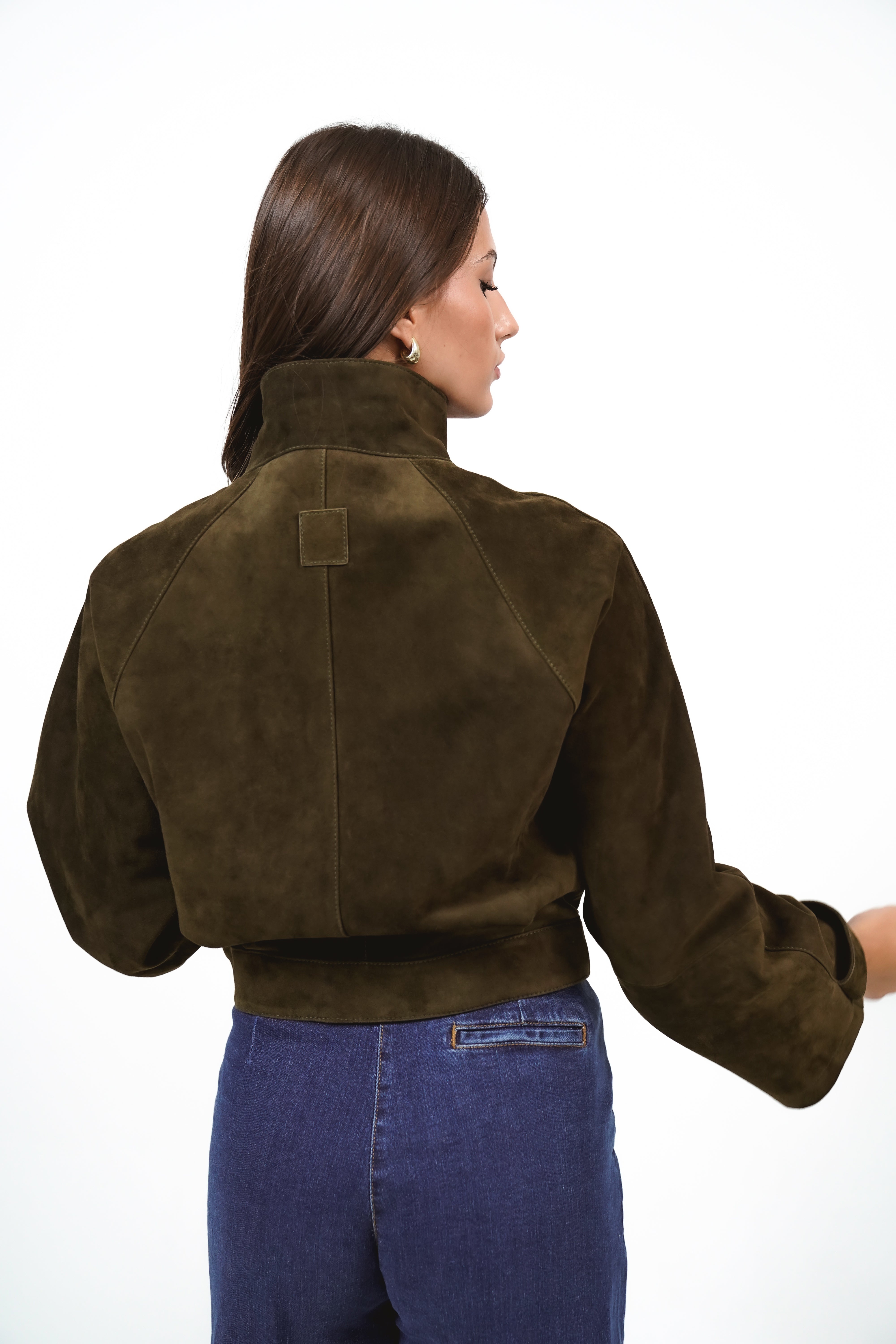 Suede Leather Jacket Rose