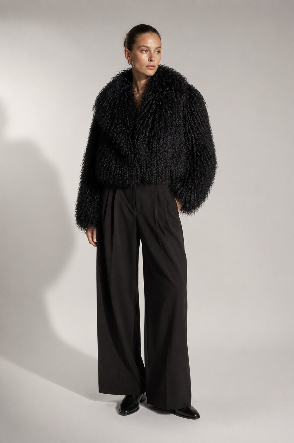 Mongolian Coat Dramatic Cropped
