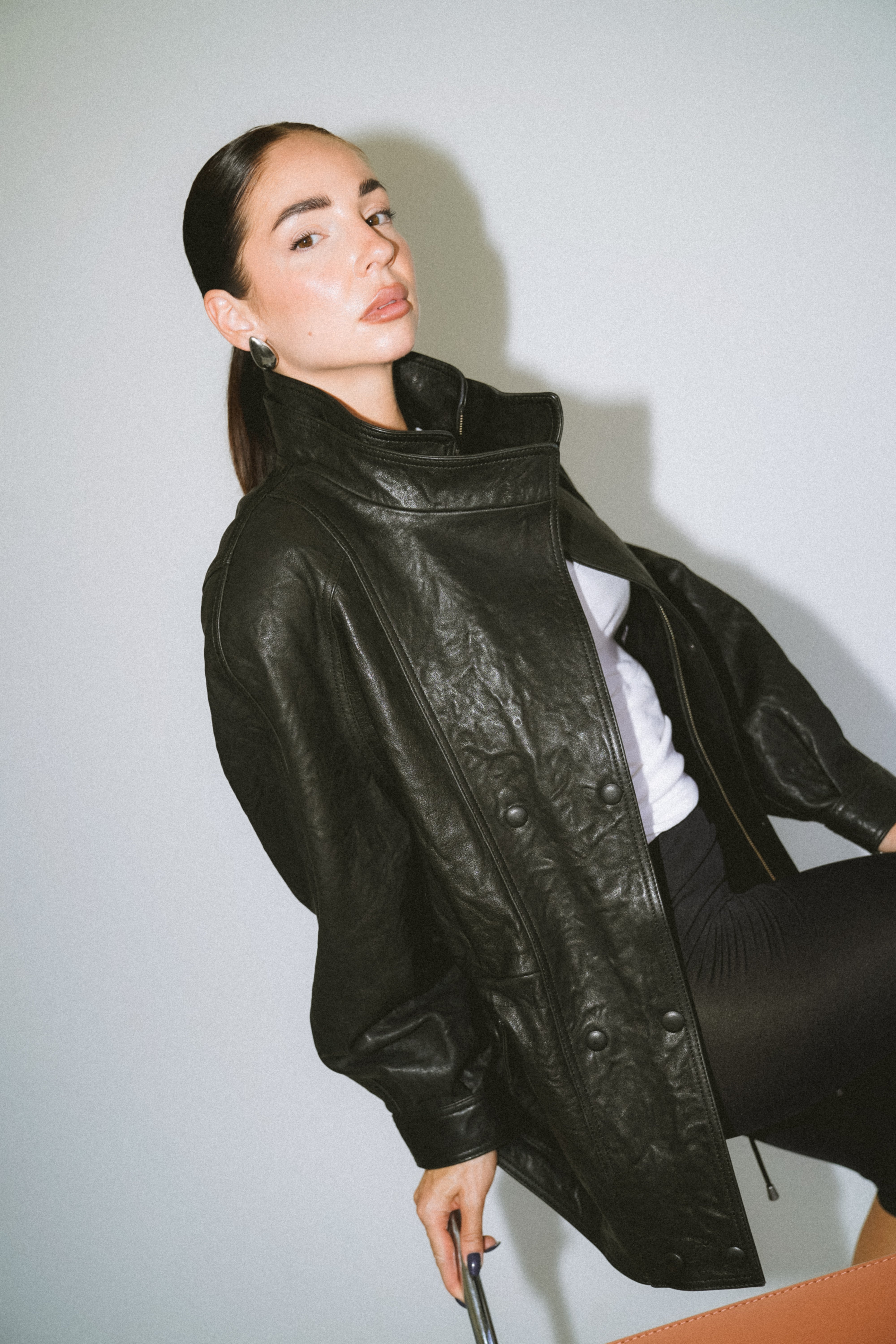 Leather parka jacket finefurs vienna pravá kůže bunda