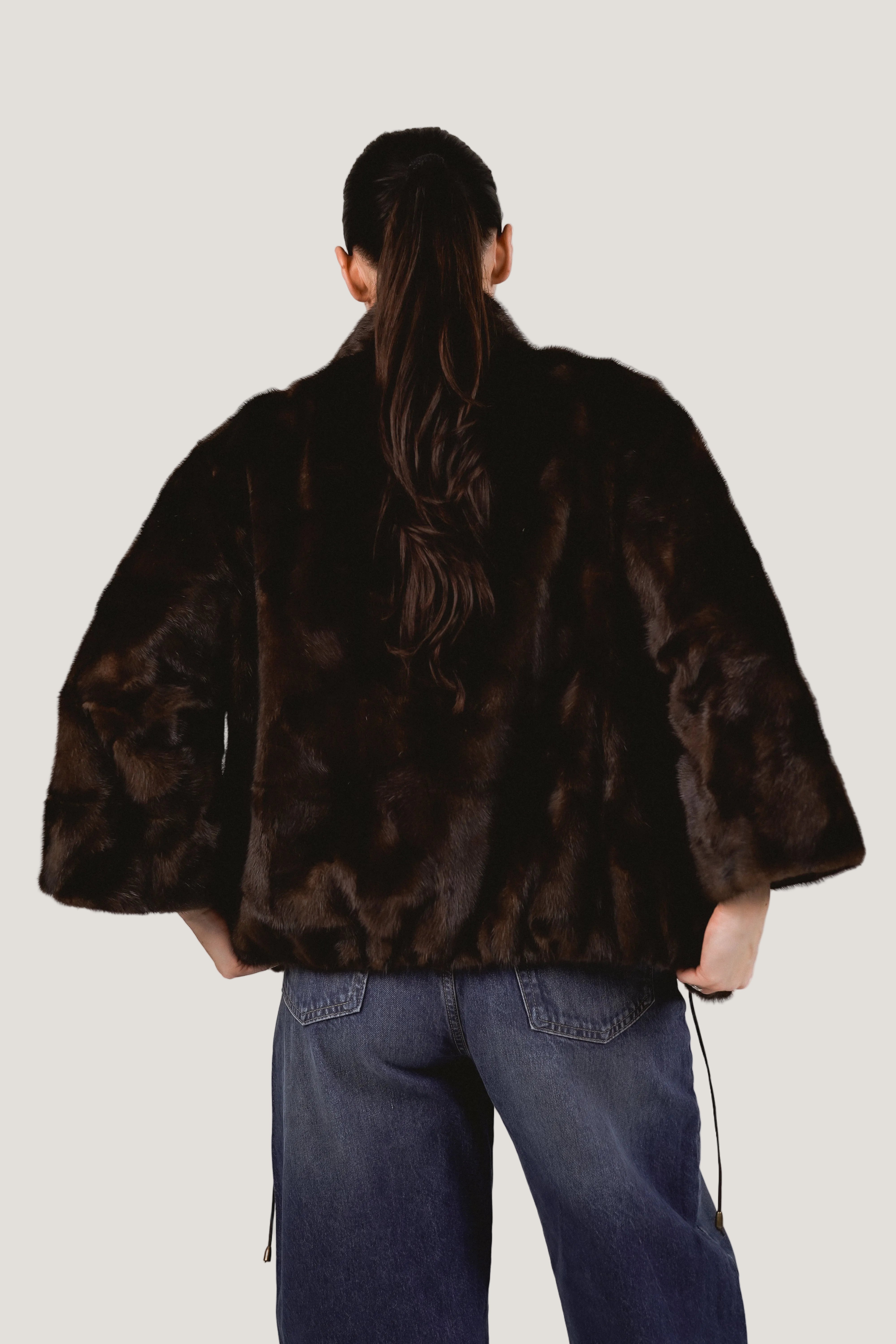 Mink jacket real fur norek norkový kabát finefurs