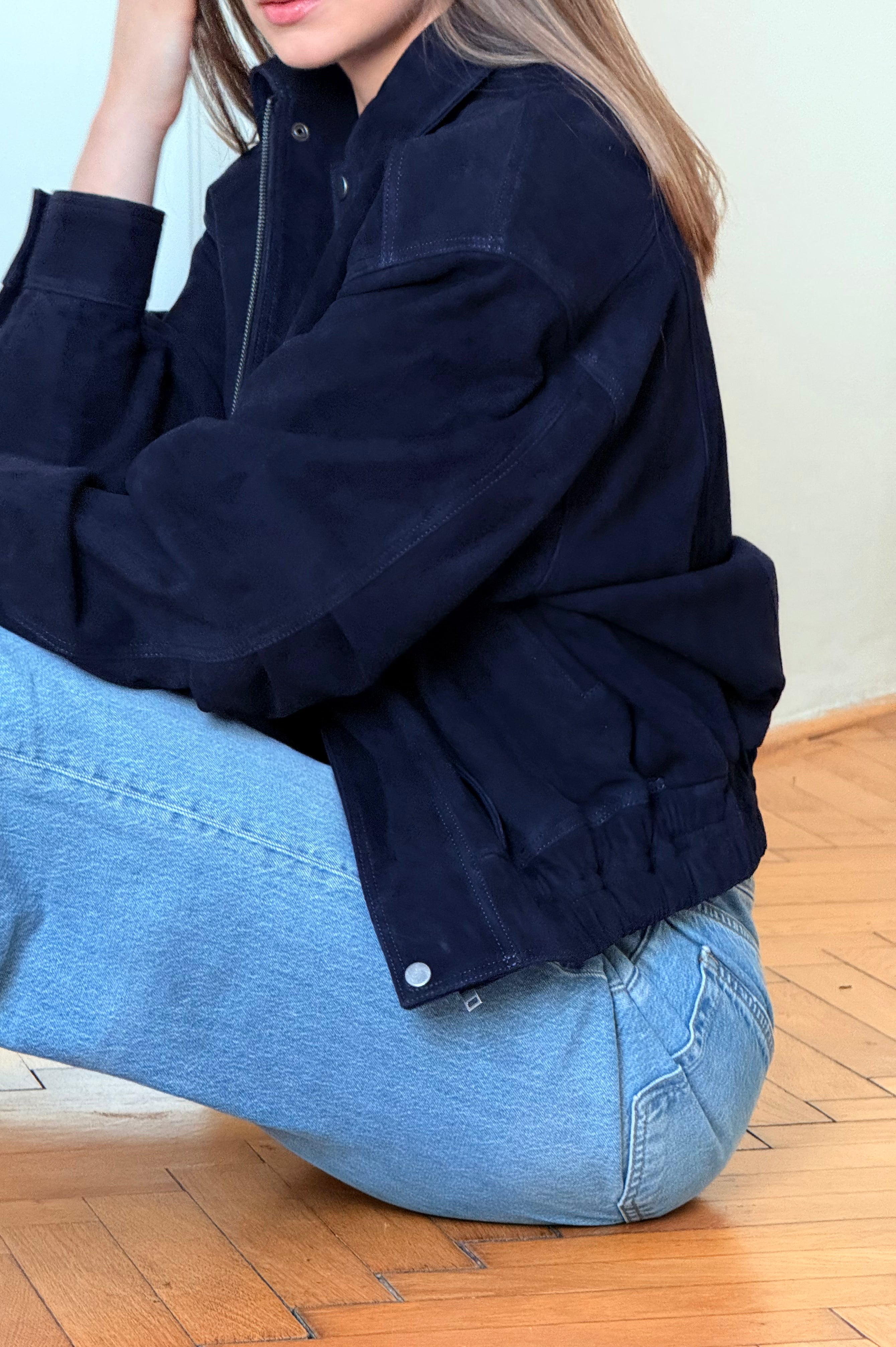 Suede Bomber Ivy