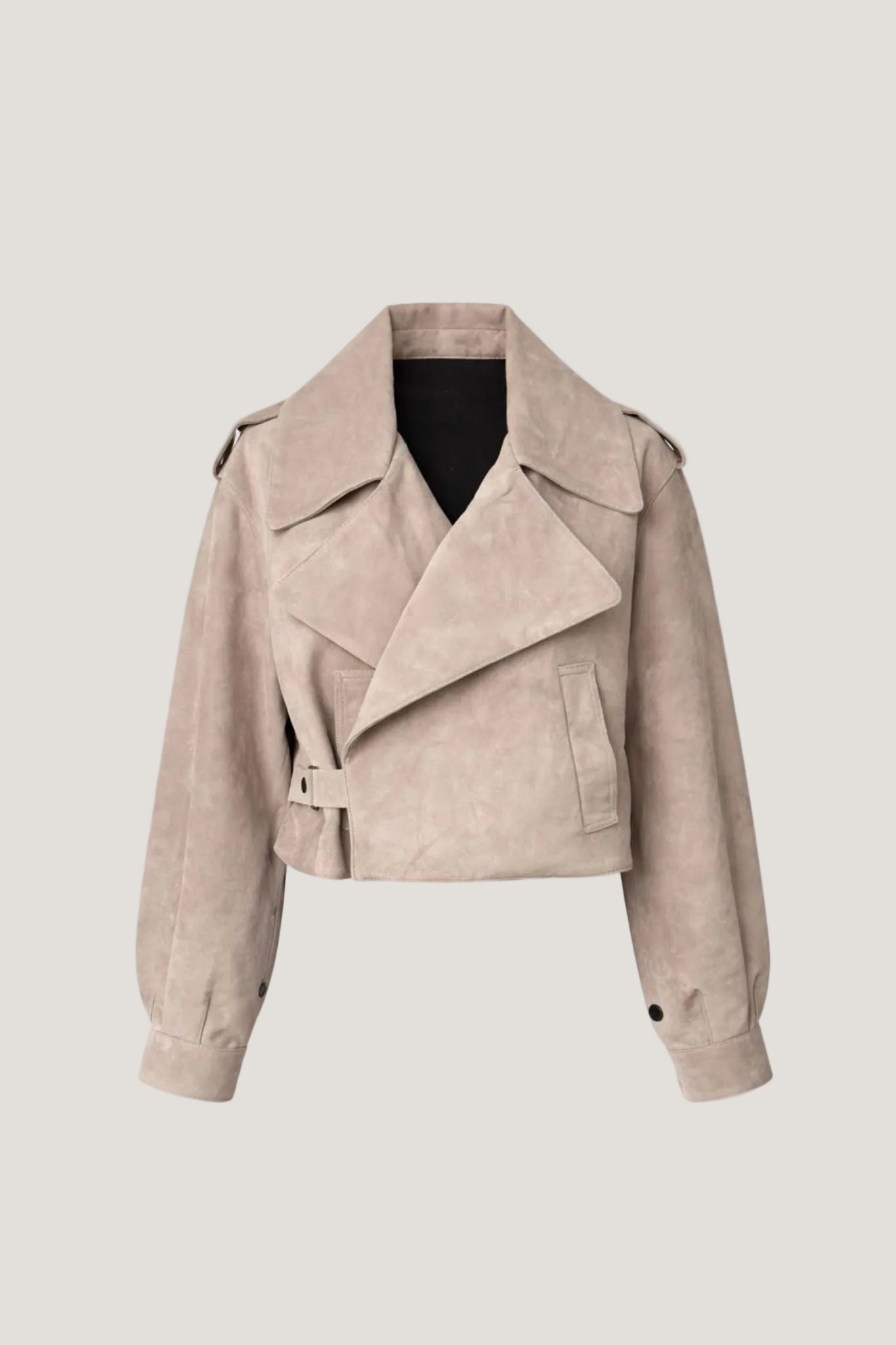 Suede leather jacket finefurs ash bunda pravá kůže broušená