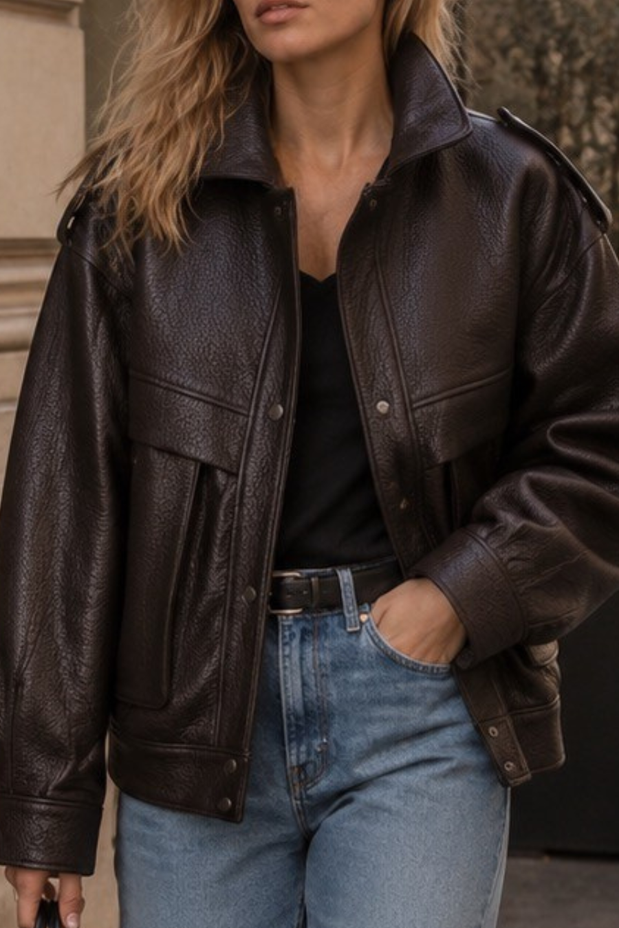 Luna bomber leather jacket kožená bunda pravá kůže Prémiová