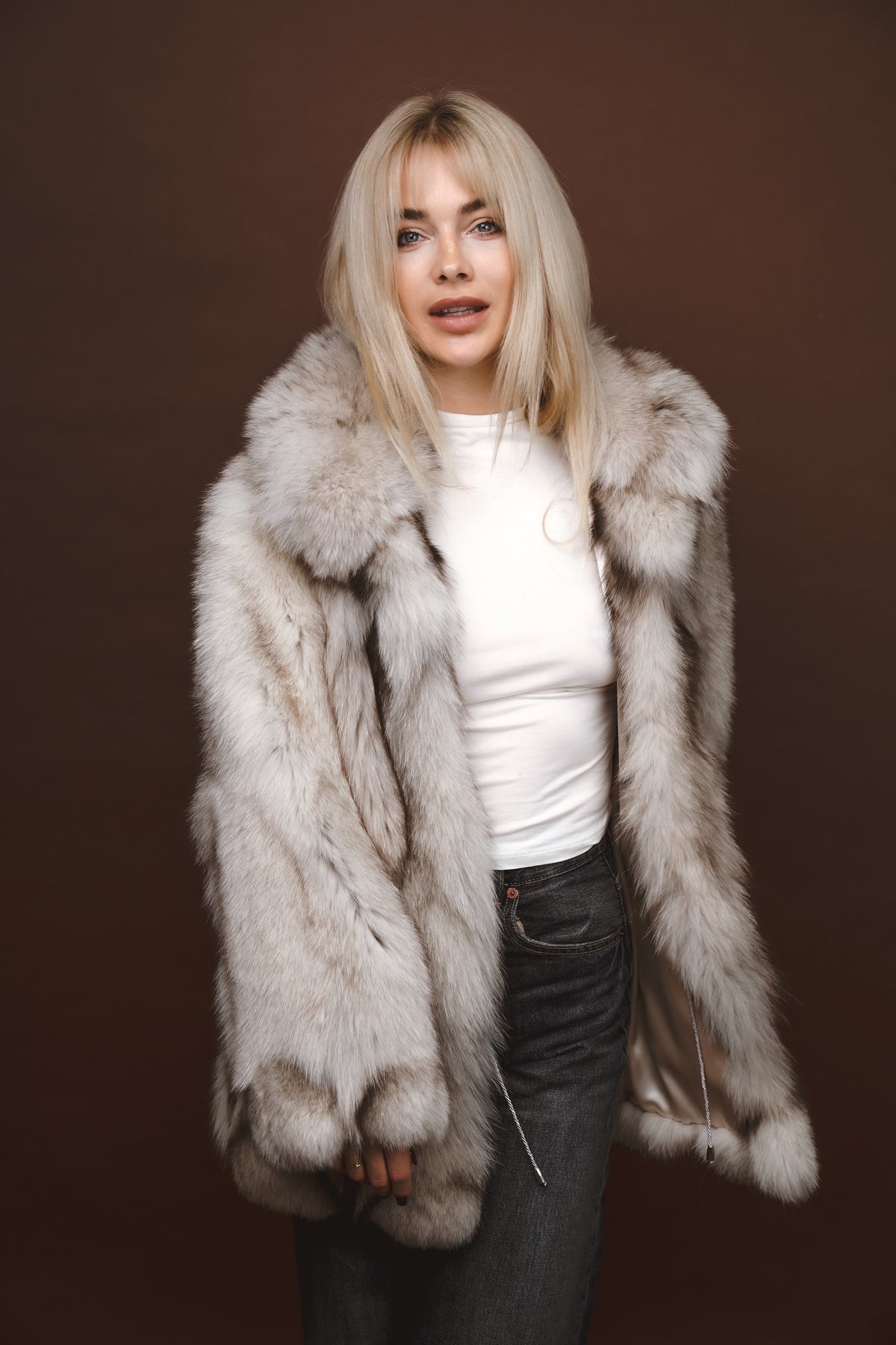 Real for fur jacket coat kožich liška pravá  Finefurs