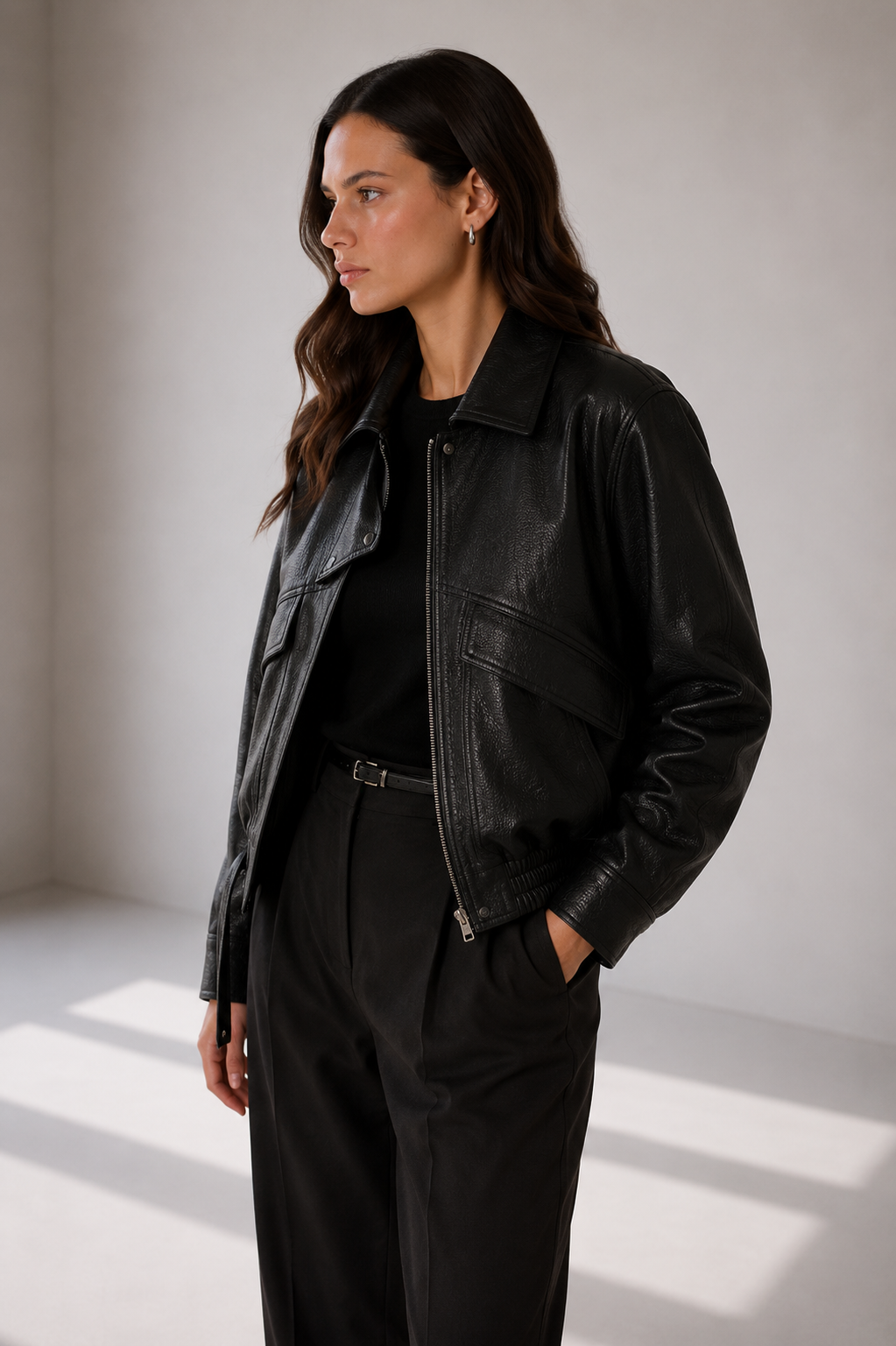 Leather Bomber Frida