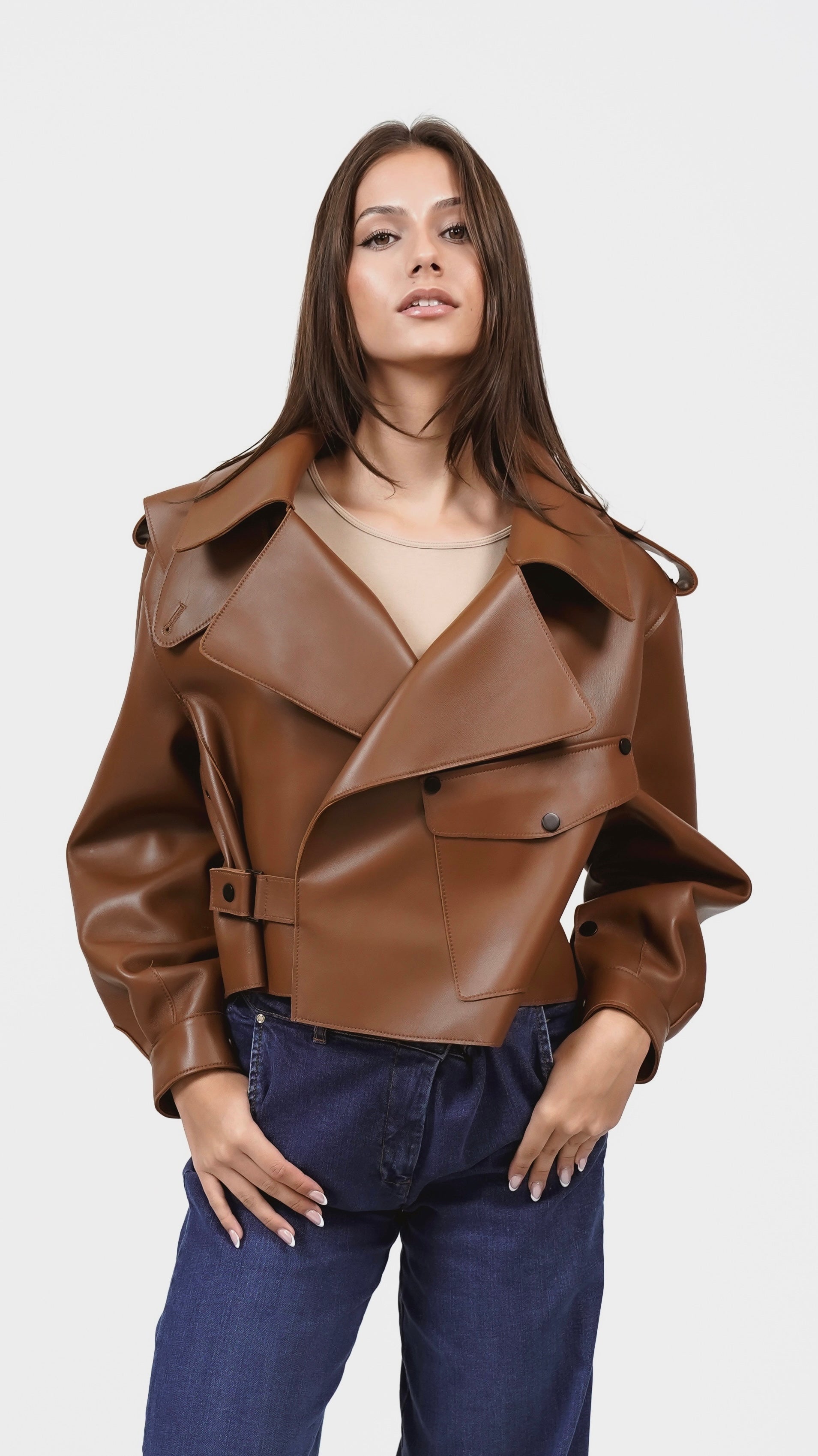 Leather Jacket Sofi / Toffee