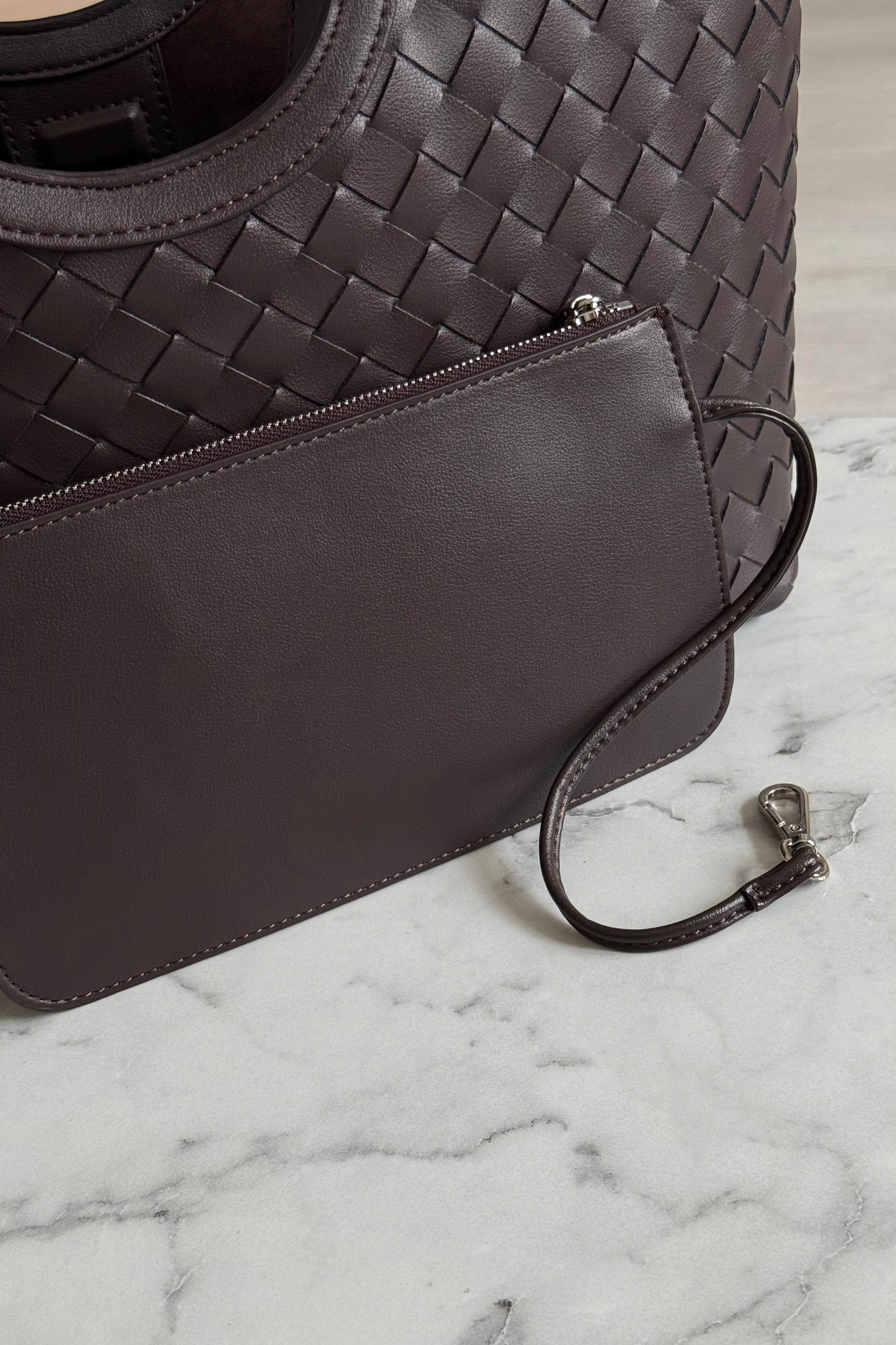 Leather Basket Bag Tamara