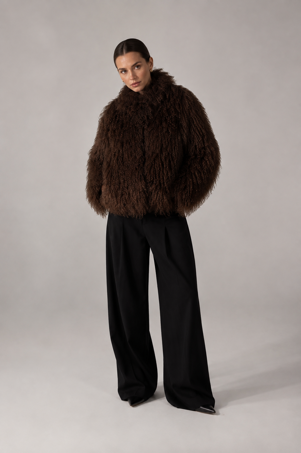 Kožich pravá kožešina real fur mongolská mongolian finefurs Coat chic