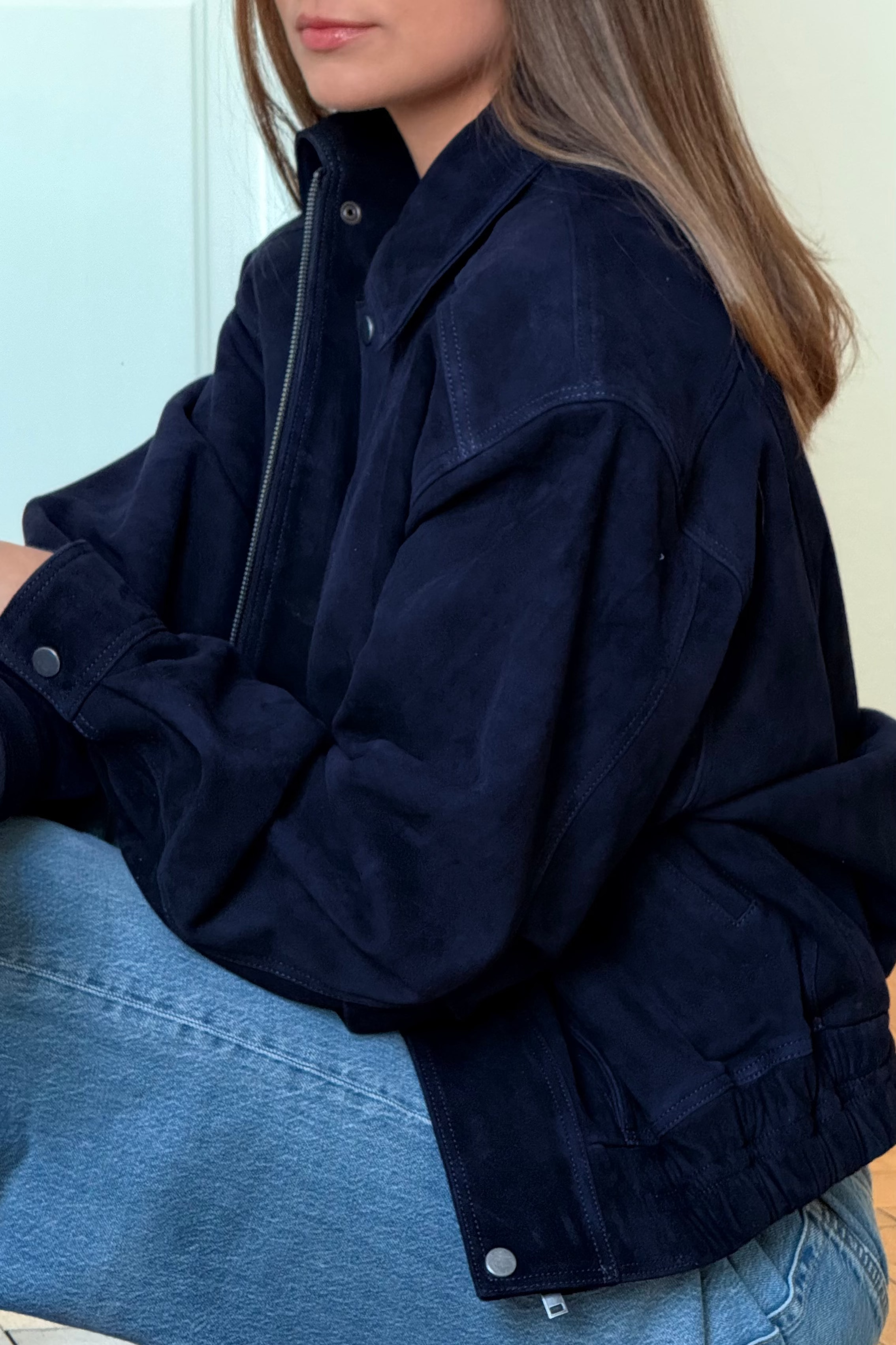 Suede Bomber Ivy