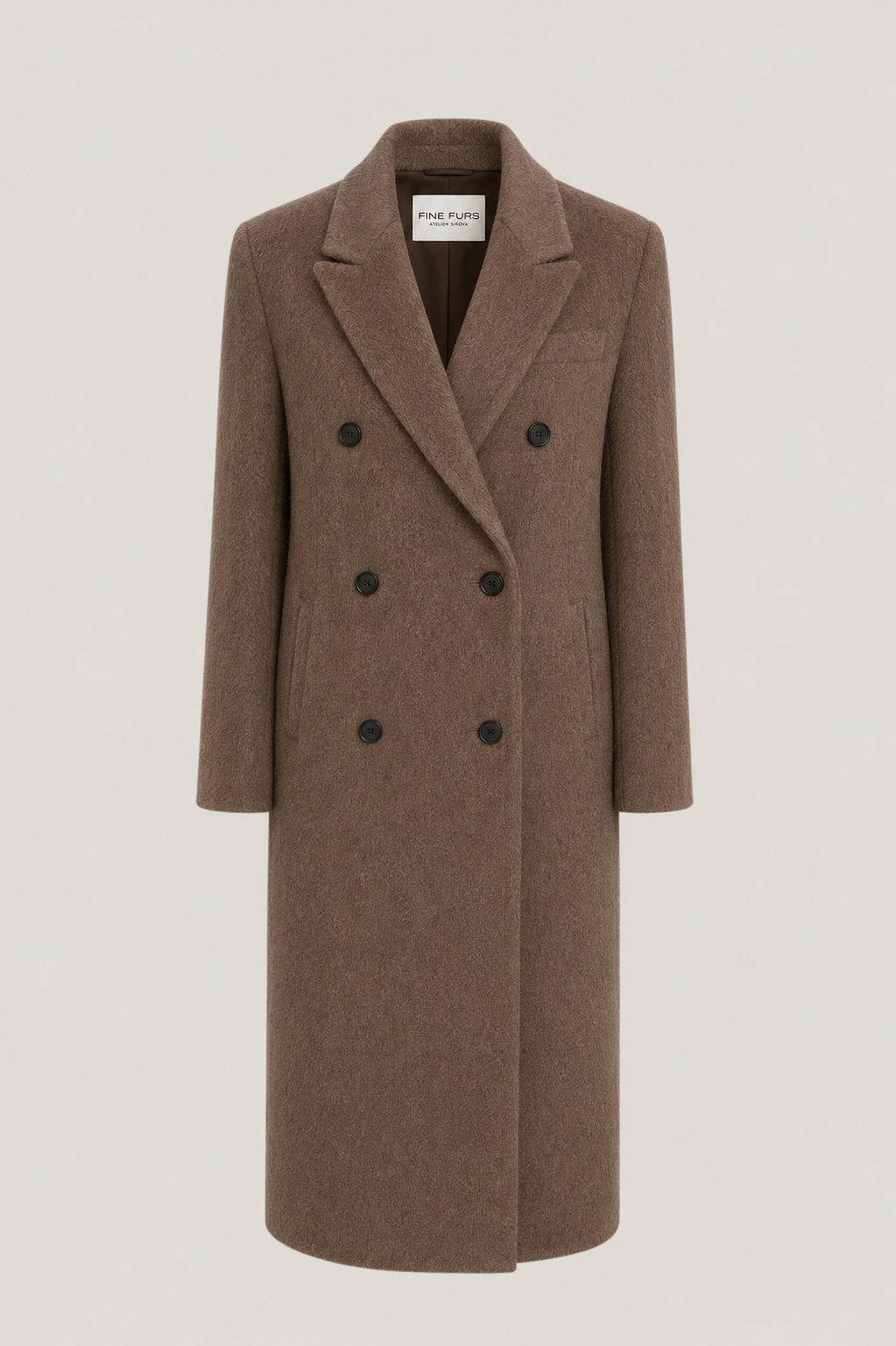 Wool coat amant fine furs alpaka luxusní kabát z alpaky prava vlna oversized 